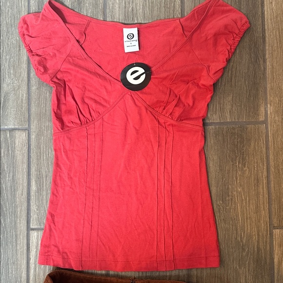 Banana Republic Brown Corduroy Mini Skirt with Ellemenno rust top. - Picture 5 of 9